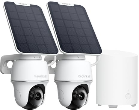 Reolink Erste 4K Solar Überwachungskamera Aussen Akku, Argus PT Ultra + Solarpanel, Home Hub Mini – Das All-in-One-Sicherheitszentrum mit lokalem Speicher
