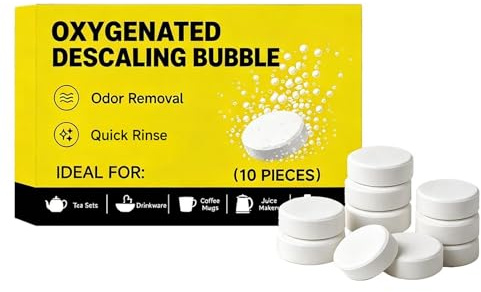 Coffee Machine Cleaning Tablets 10 Count Safe Limescale Removal | Coffee Machine Cleaner Tablets for Tea Set Water Cup Juicer Home Office Dormitory Restaurant
