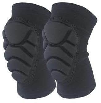 Prosske Knieprotektoren Stunt Unisex Knieschoner Knieschutz Ski Snowboard atmungsaktiv extra dick - Schwarz, S