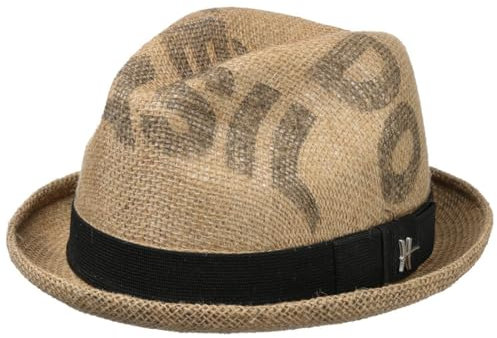 ReHats Berlin Café au Lait Player Hut Jute Jutehut Sommerhut Sonnenhut Unikat Strandhut Strohhut (55 cm - Natur)