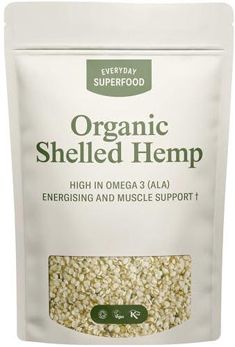 Everyday Superfood Organic Shelled Hemp 190g | European Hulled Hemp Seeds (Hemp Hearts)