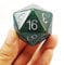 Bescon Glitter Jumbo D20 38MM, Big Size 20 Sides Dice Glitter Turquoise Green, Big 20 Faces Cube 1.5 inch