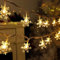 6 Meter 40LED Weihnachten Schneeflocke Lichterketten,Weihnachten Lichterkette,LED Lichterketten Batteriebetriebene,Wasserdicht Außen Innen Lichterketten für Zimmer Weihnachten Garten Beleuchtung