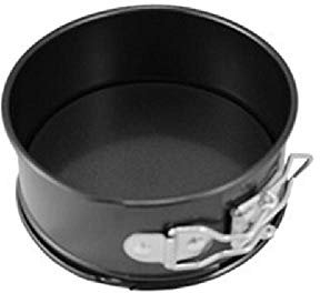 Set di 2 Metallic Tortiera Apribile ,con Fondo Rimovibile,Rivestimento Antiaderente,4A Forma di Cuore + Cerchio,Colore Nero