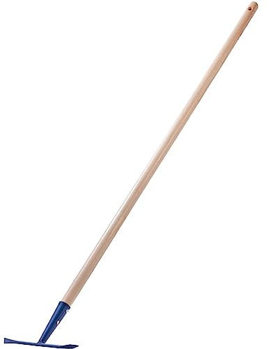 KADAX Moosschaber mit langen Klingen, Fugenkratzer mit langem Stiel aus Holz, Fugenreiniger zum Entfernen von Unkraut und Moos, Fugenentferner aus Metall (Länge: 124 cm)