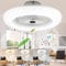 SWANEW 80W Ventilatore da soffitto da con illuminazione e telecomando, LED Fan Plafoniera con luce ventilatore Velocità del vento regolabile e temperatura di colore con timer 2700K-6500K