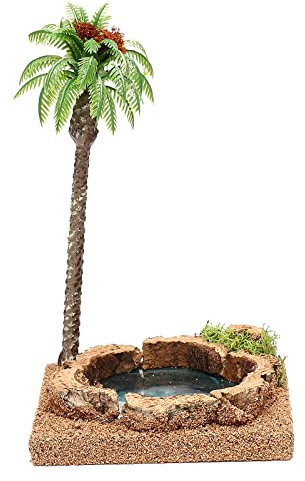 Palma con Oasi per presepe 8-10 cm