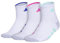 adidas Lot de 3 paires de chaussettes rembourr es pour homme, Blanc/vert menthe/rose fuchsia, M