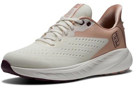 FootJoy Fj Flex XP, Scarpe da Golf Donna, Beige Pesca Blu, 41 EU