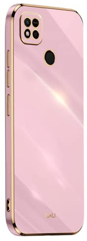 EASSGU [Cadre Galvanisé Coque pour Redmi 9C / Redmi 9C NFC/Redmi 10A (6.53 inches) Etui de Protection en Silicone TPU - Violet