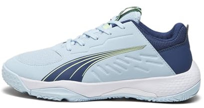 PUMA Beschleunigen Sie Jr Handballschuh, Silver Sky Persian Blue White, 37 EU