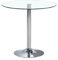 Glastisch Rund Gehärtet Runder Bartisch Küche Esstisch Modern Frühstücks-Bistrotisch Chrom-Ständer(Size:80CM,Color:Transparente Farben)