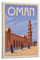 Vintage-Reiseposter Oman, dekoratives Gemälde, Leinwand, Wandposter und Kunstbild, modernes Familien-Schlafzimmer, Dekoration, Poster, 20 x 30 cm