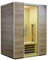 Infraworld Infrarotkabine TrioSol Basel 145 Eiche Dekor 145x115cm mit 2 ABC-Strahler Salzverdampfer