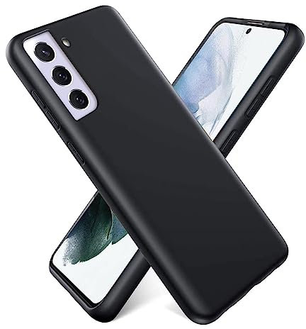 CoolGadget für Samsung Galaxy S23 Silikonhülle, farbige TPU Soft Case mit Grip-Oberfläche, kompatibel mit Samsung Galaxy S23 (6,1 Zoll), Schwarz