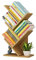 Baumform Bücherregal, 5 Ebenen Baum Raumteiler Regal, Holz CD DVD Bücher Zeitschriften Aufbewahrungregal, Standregal Bücherregal für Wohnzimmer Arbeitszimmer Kinderzimmer Büro (Helles Walnussholz)