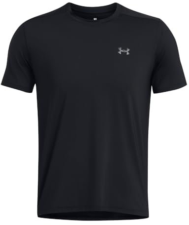 Under Armour Mens Launch Splatter Tee, Men's T-Shirt, Short Sleeve Sports Top for Men, Lightweight Sports T-Shirt Black