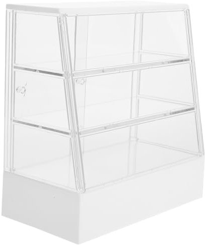 Toyvian Puppenhaus Ausstellungstheke, 1:12 Simulations Miniaturmöbel Bäckerei Schrankmodell Lebensmittel Ausstellungsschrank Spielzeug Dekoration FüR Kinder Spielzeug Und Puppenhaus ZubehöR