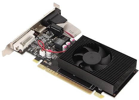 Scheda Grafica GT730 da 4 GB, GDDR3, 128 Bit, 650/5000 MHz, Scheda Video a Basso Profilo per Computer Desktop con Ventola di Raffreddamento (GT7304 GB GDDR3)