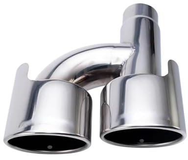 Auspuffrohr 1 PCS Edelstahl Auto Auspuffrohr Dual Schalldämpfer Spitze Endrohr Für AG Für Benz C Klasse C250 C300 W204 Silber Schwarz Auspuffblende (Farbe : EJ30213e-R)