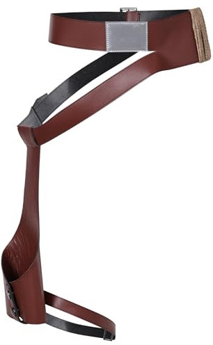 Lixinya Rey Kleidung Verbundleder Gürtel Waffentasche Skywalk Rollenspiel Kleidung Requisiten Zubehör Halloween Cosplay Kostüm (Braun, S)