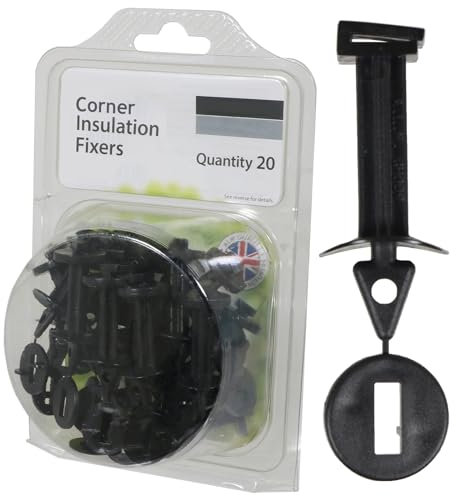 Spares2go Greenhouse Corner Insulation Shading Fixers Bubble Wrap PVC Plastic Frame Clips (Pack of 20)