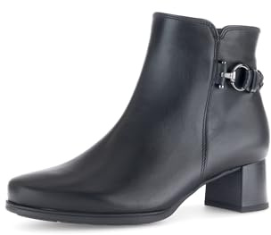 Gabor Damen Ankle Boots, Frauen Stiefeletten,Moderate Mehrweite (G),knöchelhoch,reißverschluss,Bootee,schwarz (Mic/CDF),38.5 EU / 5.5 UK