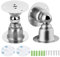 Door Stop Set of 2, Stainless Steel Magnetic Door Stopper, Wall-Mounted Magnetic Door Holder Metal Floor Door Catch, Hole Punching/No Punching, for Home Bedroom Office Kitchen Indoor Outdoor (Silver)