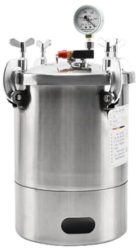 COYEUX 10L Vakuum-Entgasungskammer, Edelstahl-Vakuumkammer, mit Unterdruckmanometer, zum Entgasen von Urethanen, Silikonen, Epoxiden und Harzen