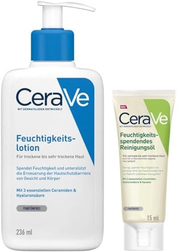 CeraVe Feuchtigkeitslotion 236 ml + GRATIS feuchtigkeitsspendendes Reinigungsöl 15 ml