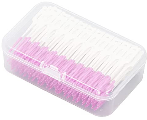 Brosse interdentaire, fil de nettoyage dentaire, cure-dents violet, Kit d'entretien de soins bucco-dentaires, 200 pièces