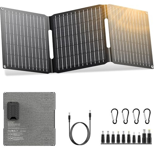 Panneau solaire portable 30 W avec chargeur solaire USB 18 V QC3.0 pliable pour station d'alimentation portable, téléphone, tablette, ordinateur portable, camping, van, camping-car, bateau, panne de