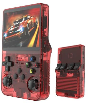 R36S - Consola de juegos portátil de 64 G, tarjeta TF, más de 15000 juegos, pantalla IPS de 3.5, sistema Linux, consola de juegos retro portátil, soporta múltiples emuladores