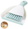 Dustpan & Brush Set | Large Capacity Dustpan | Durable Bristles & Easy-Sweep Rubber Blade | Compact Storage | Lightweight Design (Green)