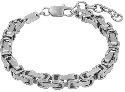 s.Oliver Armband Edelstahl Herren Armschmuck, 19+4 cm, Silber, Kommt in Schmuck Geschenk Box, 2039806