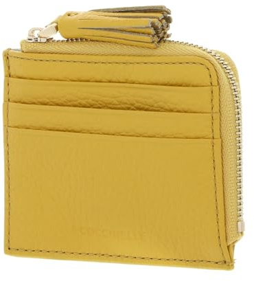 Coccinelle Pelle porta carte di credito Tassel Credit Card Holder Soleado giallo scuro