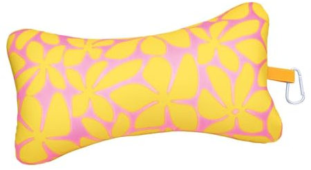 moses. libri_x Mini-Lesekissen Flowers – Nackenkissen für Reisen mit praktischem Karabiner, kompaktes Kissen für Auto, Flugzeug und Strandbesuch, Reisekissen mit ergonomischem Design