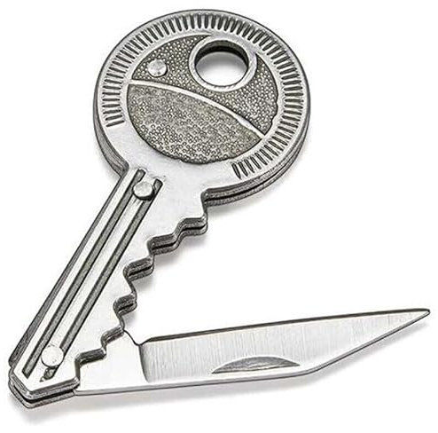 Schlüsselmesser, Schlüssel Messer, Schlüsselanhänger Messer, kleines Taschenmesser klein in Schlüsselform, Brieföffner Paketmesser