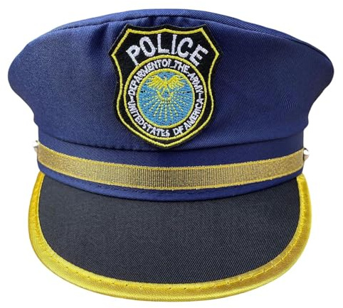 Generisch COP Hut für Kinder - Kinderpolizist Hut, Polizist Kostümzubehör | 21,26 Zoll (einstellbare) Polyesterkappe für Mädchen Maskerade Cosplay Party Photography Themed Party Halloween