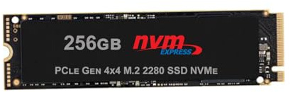 REALTECHNOLOGY NVMe SSD PCIe NVMe Gen 4x4 de 256 Go M2, unité à état solide interne, compatible avec les emplacements 2280, haute vitesse de transfert de données, pour un usage professionnel, garantie