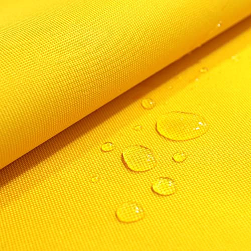 TOLKO wasserdichter Stoff Meterware | festes Segeltuch Nylon Stoff Planenstoff Nylonplane | Reißfest und Langlebig | 150cm breit | schwerer wasserfest beschichteter Outdoorstoff (Gelb)