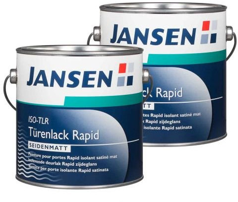 2 x Jansen ISO-TLR Türenlack Rapid seidenmatt 2,5l