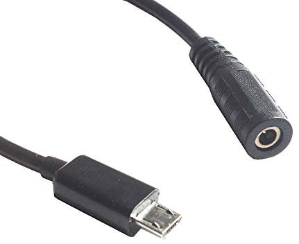 Câble d'alimentation DC 5.5 x 2.1 Femelle vers USB Micro Mâle Câble de Charge DC vers Micro USB 20cm, 1 PCS (2 TYPE)