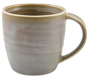 Genware Terra Porcelain Matt Grey Mug, 8.7cm, MUG-PMG32, Pack of 6