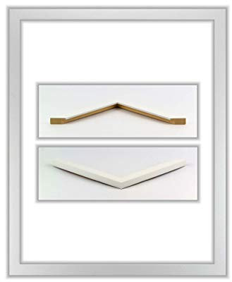 Bilderrahmen 80 x 120 cm Juliet Weiß mit klarem Kunstglas (2mm)
