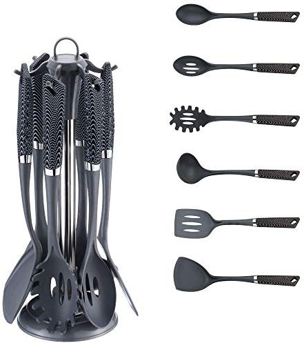 Michelino 7-teiliges Küchenhelfer-Set im edlen Design (Carbon-Optik)