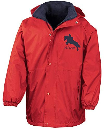 Luvponies Veste d'équitation personnalisée, Mixte enfant, rouge/bleu marine, XXL (13-14 Years)