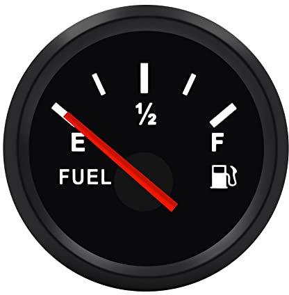 KAOLALI Medidor de Nivel de Combustible 52mm 0-190ohm LED Digital E-1/2-F Rango