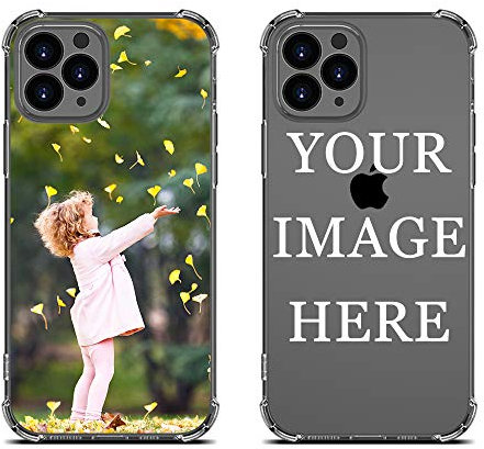 JH Personalised Photo Phone case for iPhone 11 Pro 5.8 Custom Soft TPU Clear Shock Absorbing Cover for iPhone 11 Pro - Design Your Own Phone Case with Image,Text and Business Logo
