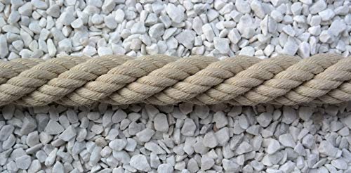 Corde de garde-corps en polychanvre - Corde de barrière - Corde naturelle - Diamètre 37 mm - En polypropylène - Convient pour l'extérieur et l'intérieur